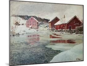 From Akers River, 1901-Fritz Thaulow-Mounted Giclee Print