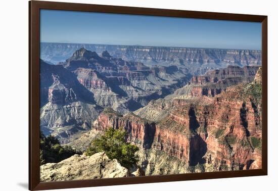From Bright Angel Point, North Rim, Grand Canyon National Park, UNESCO World Heritage Site, Arizona-Richard Maschmeyer-Framed Photographic Print