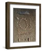 From Caves of Balzi Rossi, Barma Grande Cave, Triple Burial of Cro-Magnon Type Skeleton-null-Framed Giclee Print