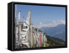 From Cheli La Pass of Bhutan's Most Sacred Mountain, Mount Jhomolhari, 7314M, Himalayas, Bhutan-Angelo Cavalli-Framed Stretched Canvas