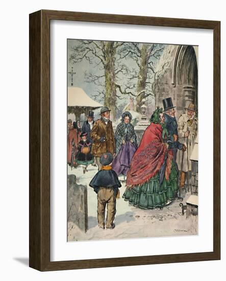 'From 'Christmas'. Alexander Smith's Essays 'Dreamthorp,' 1862, (1923)-Charles Edmund Brock-Framed Giclee Print