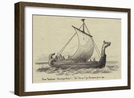 From England, Bound for India! the Serapis of a Thousand Years Ago-null-Framed Giclee Print