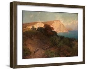 From English Seas - White Nose Cliff, the Highest in Dorset, C.1910-Joseph Langsdale Pickering-Framed Giclee Print