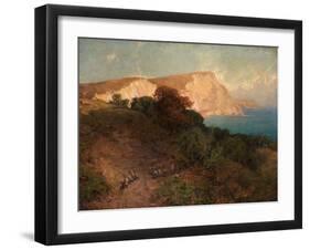 From English Seas - White Nose Cliff, the Highest in Dorset, C.1910-Joseph Langsdale Pickering-Framed Giclee Print