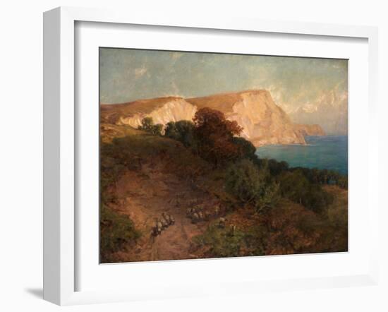 From English Seas - White Nose Cliff, the Highest in Dorset, C.1910-Joseph Langsdale Pickering-Framed Giclee Print