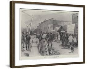 From Euston to Klondike, Main Street, Dawson City-Paul Frenzeny-Framed Giclee Print