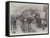 From Euston to Klondike, Main Street, Dawson City-Paul Frenzeny-Framed Stretched Canvas