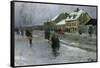 From Gronland Kristiania  Oslo, 1888 oil on panel-Fritz Thaulow-Framed Stretched Canvas