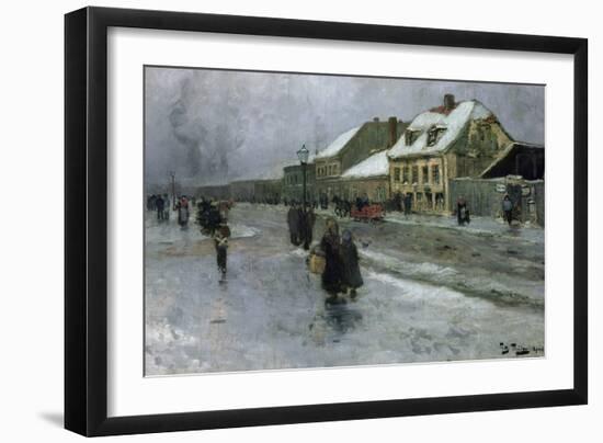 From Gronland Kristiania  Oslo, 1888 oil on panel-Fritz Thaulow-Framed Giclee Print