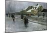 From Gronland Kristiania  Oslo, 1888 oil on panel-Fritz Thaulow-Mounted Giclee Print