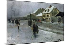 From Gronland Kristiania  Oslo, 1888 oil on panel-Fritz Thaulow-Mounted Giclee Print