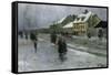 From Gronland Kristiania  Oslo, 1888 oil on panel-Fritz Thaulow-Framed Stretched Canvas