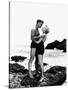 FROM HERE TO ETERNITY, 1953 directed by FRED ZINNEMANN Burt Lancaster and Deborah Kerr (b/w photo)-null-Stretched Canvas