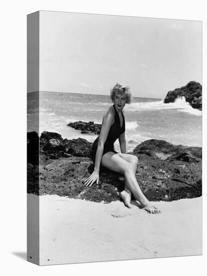 From Here to Eternity by FredZinnemann with Deborah Kerr (1921 - 2007), here 1953 (b/w photo)-null-Stretched Canvas