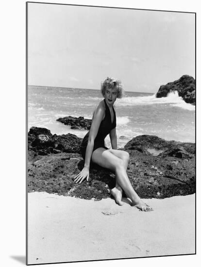 From Here to Eternity by FredZinnemann with Deborah Kerr (1921 - 2007), here 1953 (b/w photo)-null-Mounted Photo