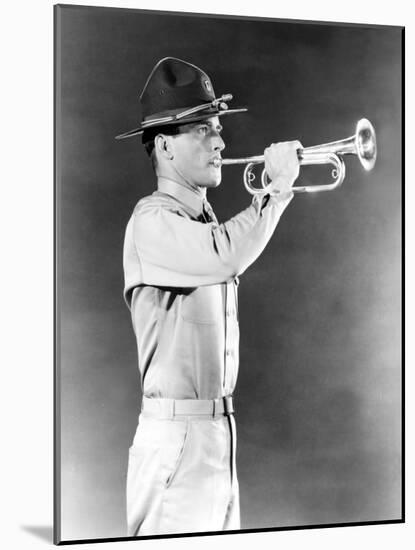From Here to Eternity, Montgomery Clift, 1953, Army Bugler at Work-null-Mounted Photo