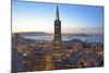 From Hotel Mandarin Oriental Towards Transamerica Pyramid and Coit Tower, San Francisco, California-Christian Heeb-Mounted Photographic Print