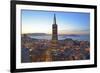 From Hotel Mandarin Oriental Towards Transamerica Pyramid and Coit Tower, San Francisco, California-Christian Heeb-Framed Photographic Print