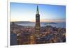 From Hotel Mandarin Oriental Towards Transamerica Pyramid and Coit Tower, San Francisco, California-Christian Heeb-Framed Photographic Print