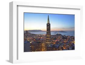 From Hotel Mandarin Oriental Towards Transamerica Pyramid and Coit Tower, San Francisco, California-Christian Heeb-Framed Photographic Print