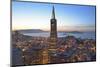 From Hotel Mandarin Oriental Towards Transamerica Pyramid and Coit Tower, San Francisco, California-Christian Heeb-Mounted Photographic Print