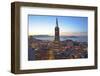 From Hotel Mandarin Oriental Towards Transamerica Pyramid and Coit Tower, San Francisco, California-Christian Heeb-Framed Premium Photographic Print