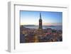 From Hotel Mandarin Oriental Towards Transamerica Pyramid and Coit Tower, San Francisco, California-Christian Heeb-Framed Premium Photographic Print