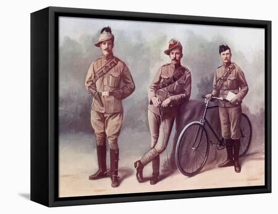 From Left, a Trooper of the South African Light Horse-Louis Creswicke-Framed Stretched Canvas