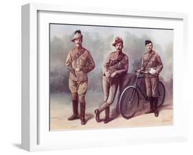 From Left, a Trooper of the South African Light Horse-Louis Creswicke-Framed Giclee Print