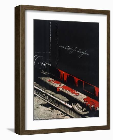 'From Liege to Aix-la-Chapelle, 1914' (1916)-Louis Raemaekers-Framed Giclee Print