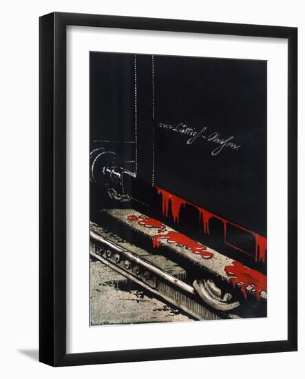 'From Liege to Aix-la-Chapelle, 1914' (1916)-Louis Raemaekers-Framed Giclee Print