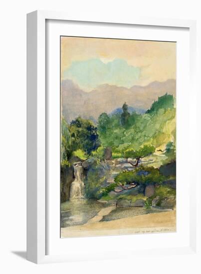 From Our Garden in Nikko Mountain Looking Toward Nan-Tai-San Whose Outline Is Rounded by Fog-John La Farge-Framed Giclee Print