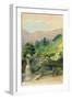 From Our Garden in Nikko Mountain Looking Toward Nan-Tai-San Whose Outline Is Rounded by Fog-John La Farge-Framed Giclee Print