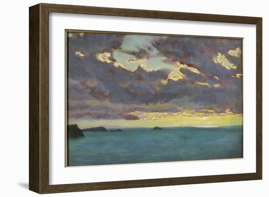 From Pentire Point (Oil on Panel)-Arthur Hughes-Framed Giclee Print