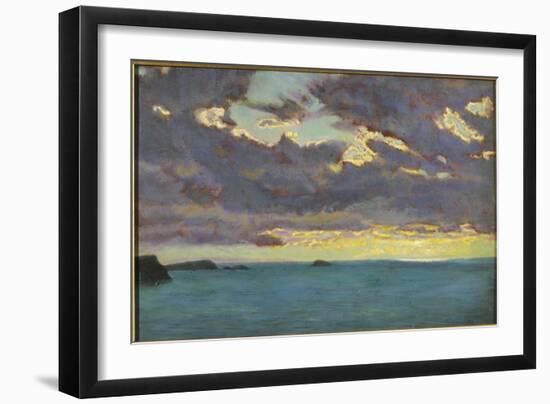 From Pentire Point (Oil on Panel)-Arthur Hughes-Framed Giclee Print