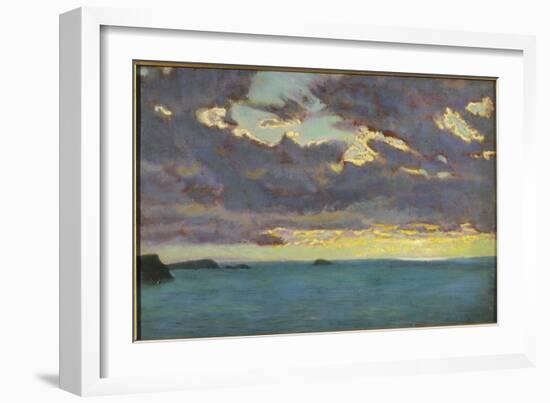 From Pentire Point (Oil on Panel)-Arthur Hughes-Framed Giclee Print