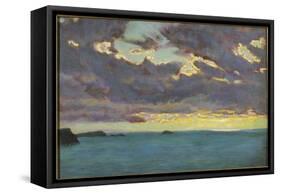 From Pentire Point (Oil on Panel)-Arthur Hughes-Framed Stretched Canvas