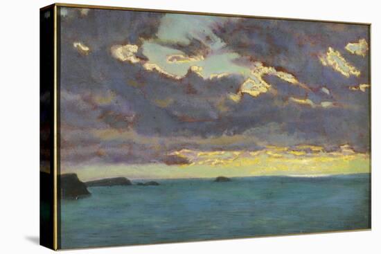 From Pentire Point (Oil on Panel)-Arthur Hughes-Stretched Canvas