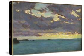 From Pentire Point (Oil on Panel)-Arthur Hughes-Stretched Canvas