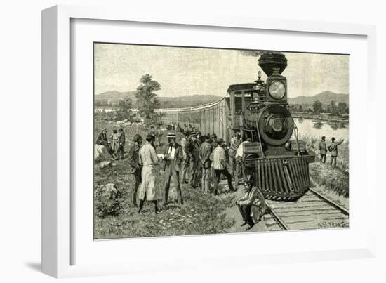 From Portland to the Yellowstone Park. a Breakdown on the Line 1891 Usa-null-Framed Giclee Print