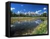 from Schwabacher's Landing Across the Snake River to the Teton Range, Grand Teton National Park-Ruth Tomlinson-Framed Stretched Canvas