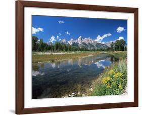 from Schwabacher's Landing Across the Snake River to the Teton Range, Grand Teton National Park-Ruth Tomlinson-Framed Photographic Print