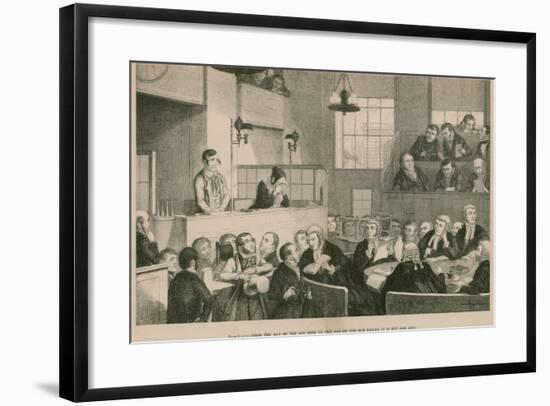 From the Bar of the Gin Shop to the Bar at the Old Bailey Is But One Step-null-Framed Giclee Print