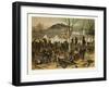 From the Battle at Mont Valerien on the 19th of January; the First Compagnie of the 5th Battalion o-null-Framed Giclee Print