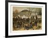 From the Battle at Mont Valerien on the 19th of January; the First Compagnie of the 5th Battalion o-null-Framed Giclee Print