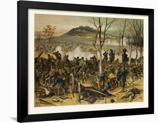 From the Battle at Mont Valerien on the 19th of January; the First Compagnie of the 5th Battalion o-null-Framed Giclee Print