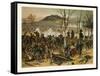 From the Battle at Mont Valerien on the 19th of January; the First Compagnie of the 5th Battalion o-null-Framed Stretched Canvas