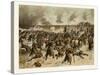 From the Battle Near Amiens on the 23rd of December 1870. the Storming of the Railway Dam Near Vill-null-Stretched Canvas