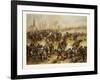 From the Battle of St. Quentin on the 19th of January 1871. German Cavalry Charging at a French Def-null-Framed Giclee Print