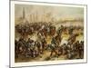 From the Battle of St. Quentin on the 19th of January 1871. German Cavalry Charging at a French Def-null-Mounted Giclee Print